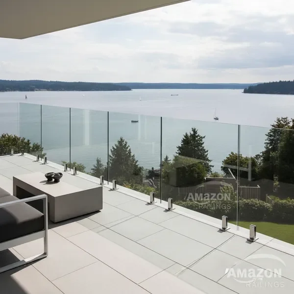 Premium glass railings with unobstructed views