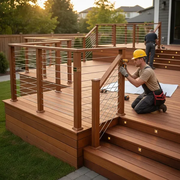 Custom deck railings for Concord residential properties